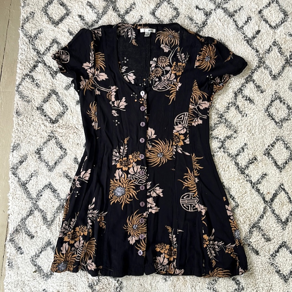 Amuse Society mini dress with buttons